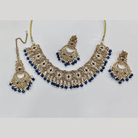 Rajwadi Collection Luxury Crystal Stone And Pearl Designer Necklace Set