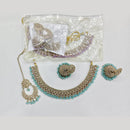 Rajwadi Collection Luxury Crystal Stone And Pearl Designer Necklace Set