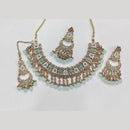 Rajwadi Collection Luxury Crystal Stone And Pearl Designer Necklace Set