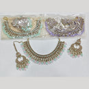 Rajwadi Collection Luxury Crystal Stone And Pearl Designer Necklace Set