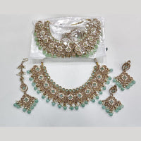 Rajwadi Collection Luxury Crystal Stone And Pearl Designer Necklace Set