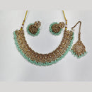 Rajwadi Collection Luxury Crystal Stone And Pearl Designer Necklace Set
