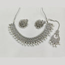 Rajwadi Collection Luxury Crystal Stone And Pearl Designer Necklace Set