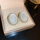 VF Collection Gold Plated Austrian Stone Studs Earrings