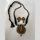 VF Collection Gold Plated Terracotta Ganesh Necklace Set