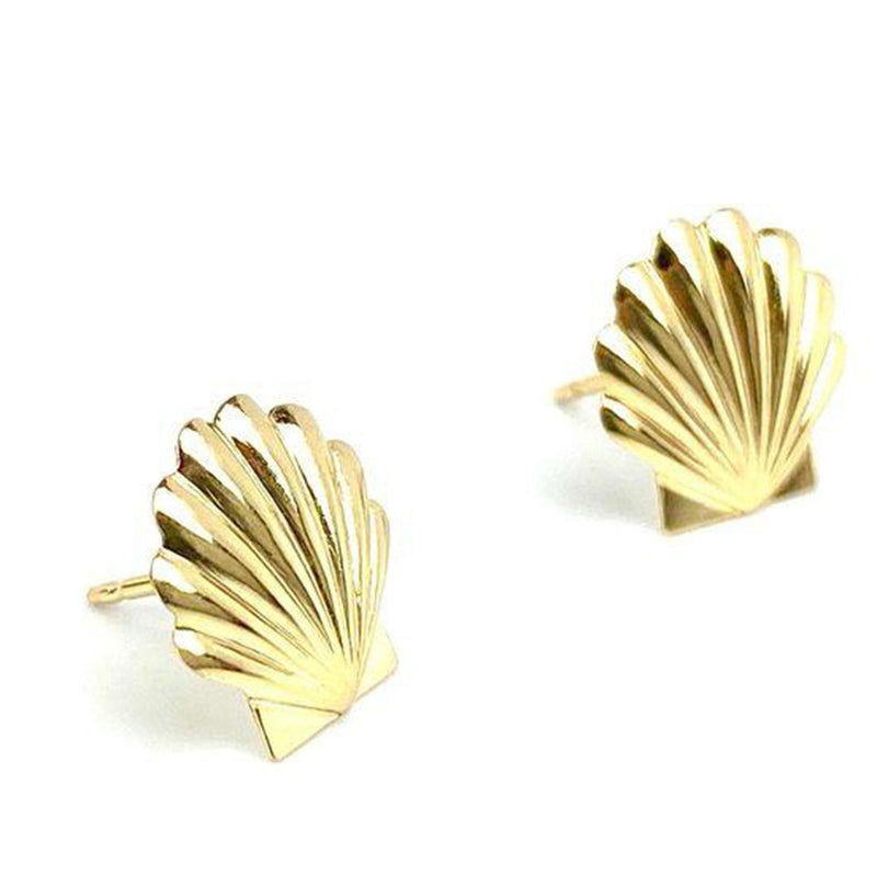 Manath Jewels Gold Plated Matte Finish Korean Style Stud Earrings