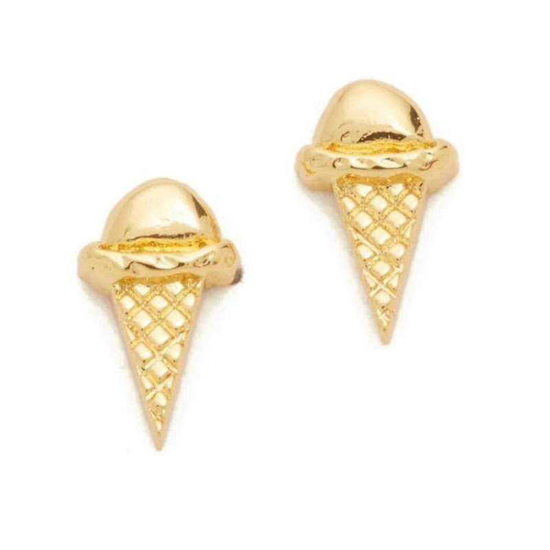 Manath Jewels Gold Plated Matte Finish Korean Style Stud Earrings