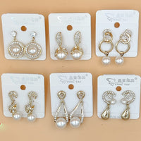 MD Art Pearl Dangler Earrings (Mix Design)