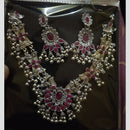 Sanjana Jewels Oxidised Plated Pota Stone Necklace Set