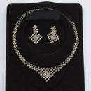 Sanjana Jewels Silver Plated Austrian Stone Necklace Set