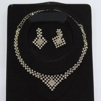 Sanjana Jewels Silver Plated Austrian Stone Necklace Set