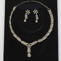 Sanjana Jewels Silver Plated Austrian Stone Necklace Set