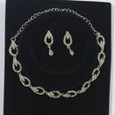 Sanjana Jewels Silver Plated Austrian Stone Necklace Set