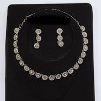 Sanjana Jewels Silver Plated Austrian Stone Necklace Set