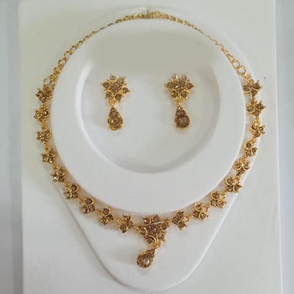 Sanjana Jewels Gold Plated Austrian Stone Necklace Set