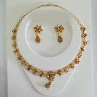 Sanjana Jewels Gold Plated Austrian Stone Necklace Set