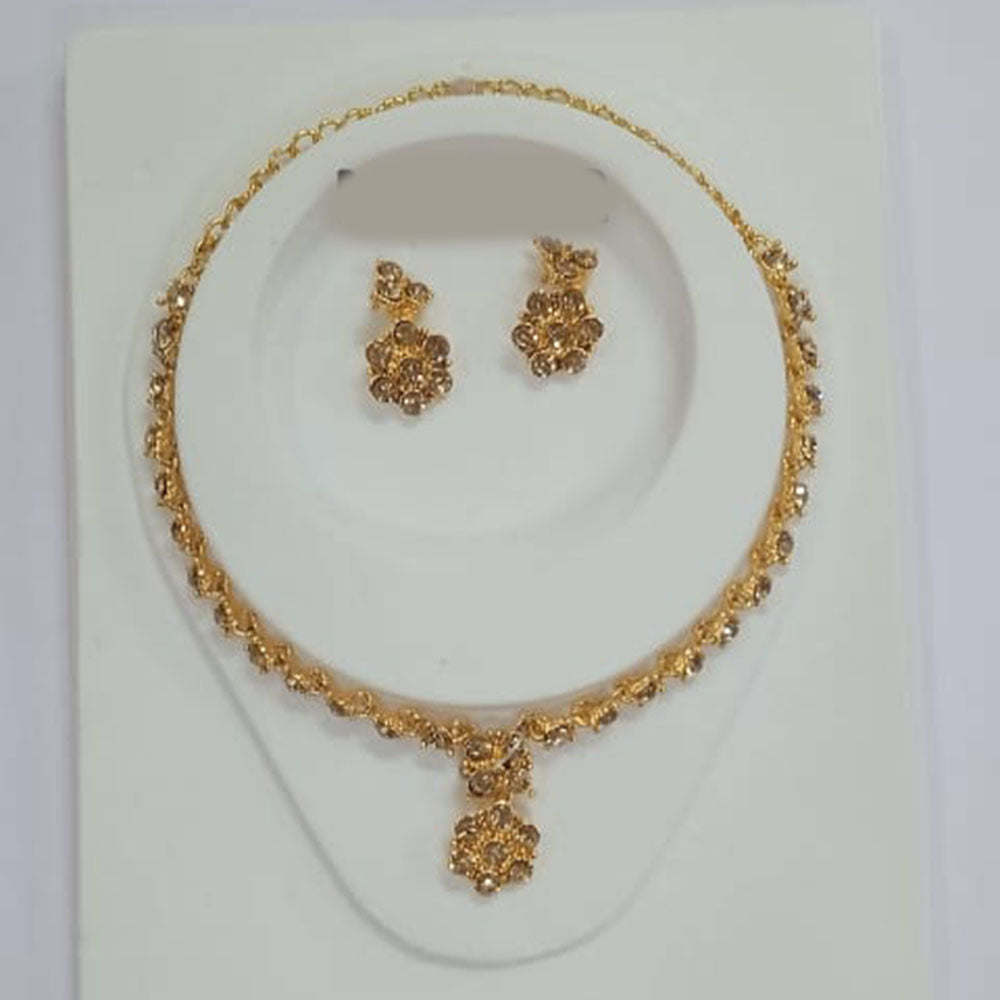 Sanjana Jewels Gold Plated Austrian Stone Necklace Set