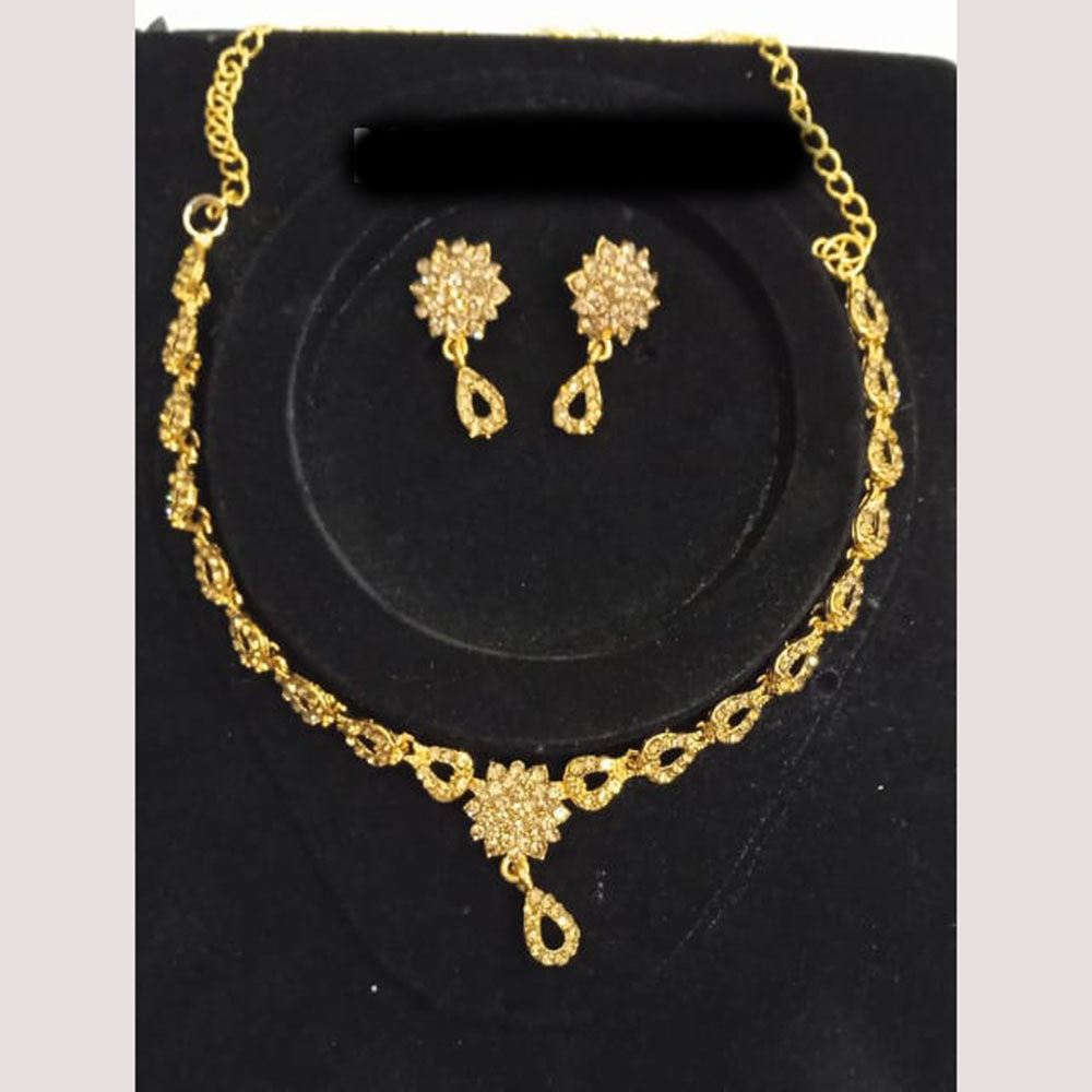 Sanjana Jewels Gold Plated Austrian Stone Necklace Set