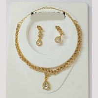 Sanjana Jewels Gold Plated Austrian Stone Necklace Set