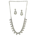 Urthn Silver Plated Elegant Austrian Stone Necklace set(Pack of 3)