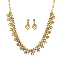 Urthn Gold Plated Elegant Austrian Stone Necklace set(Pack of 3)