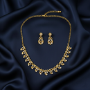 Urthn Gold Plated Elegant Austrian Stone Necklace set(Pack of 3)