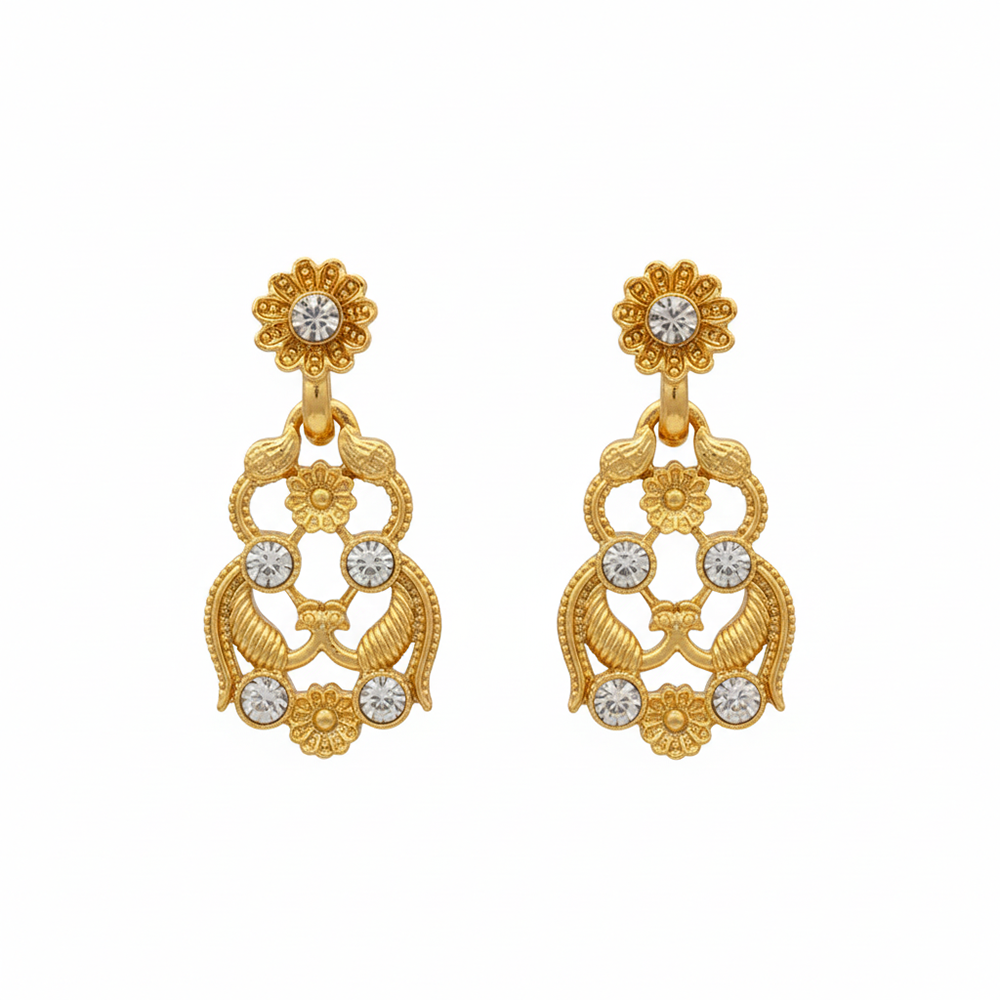Urthn Gold Plated Elegant Austrian Stone Necklace set(Pack of 3)