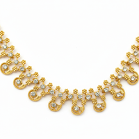 Urthn Gold Plated Elegant Austrian Stone Necklace set(Pack of 3)