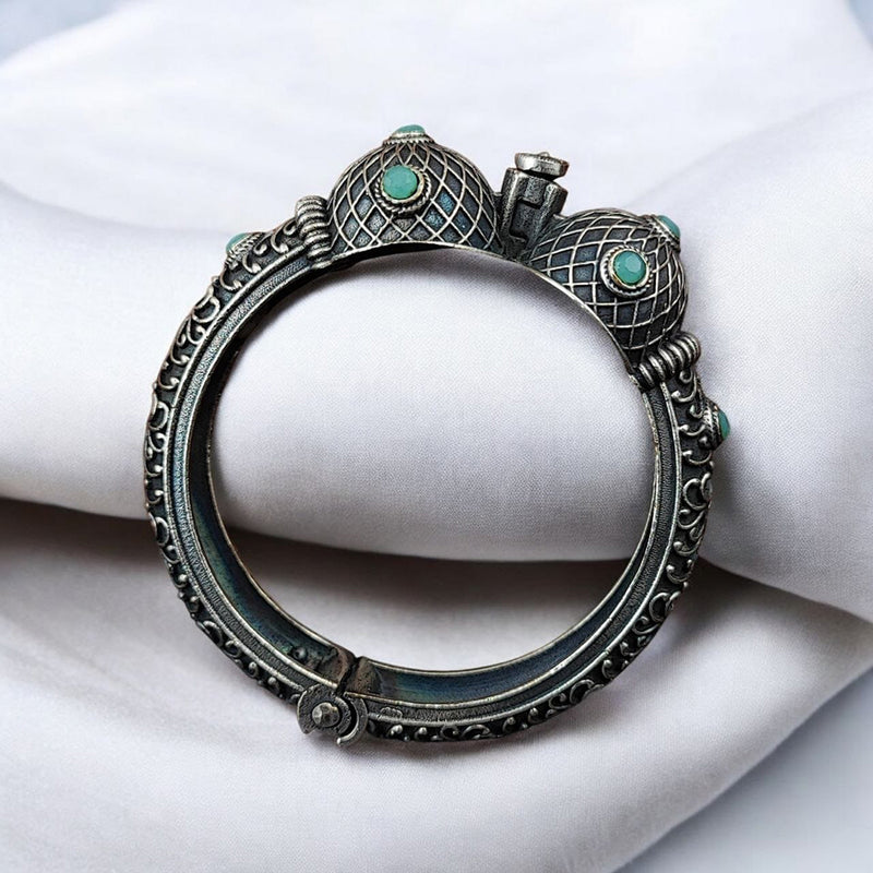 Maharani Jewels Oxidised Plated Openable Bangle