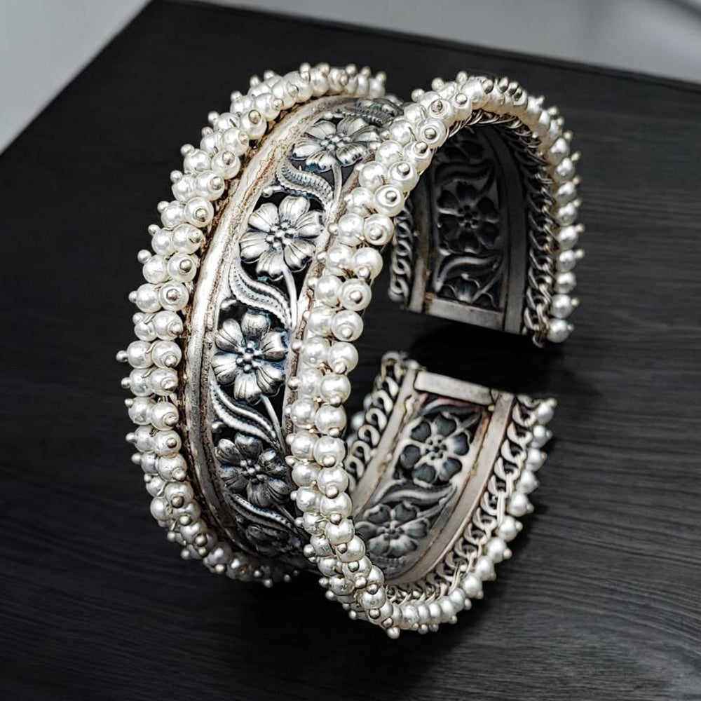 Maharani Jewels Oxidised Plated Openable Bracelet