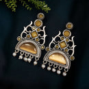 Maharani Jewels Oxidised Plated Pota Stone Dangler Earrings