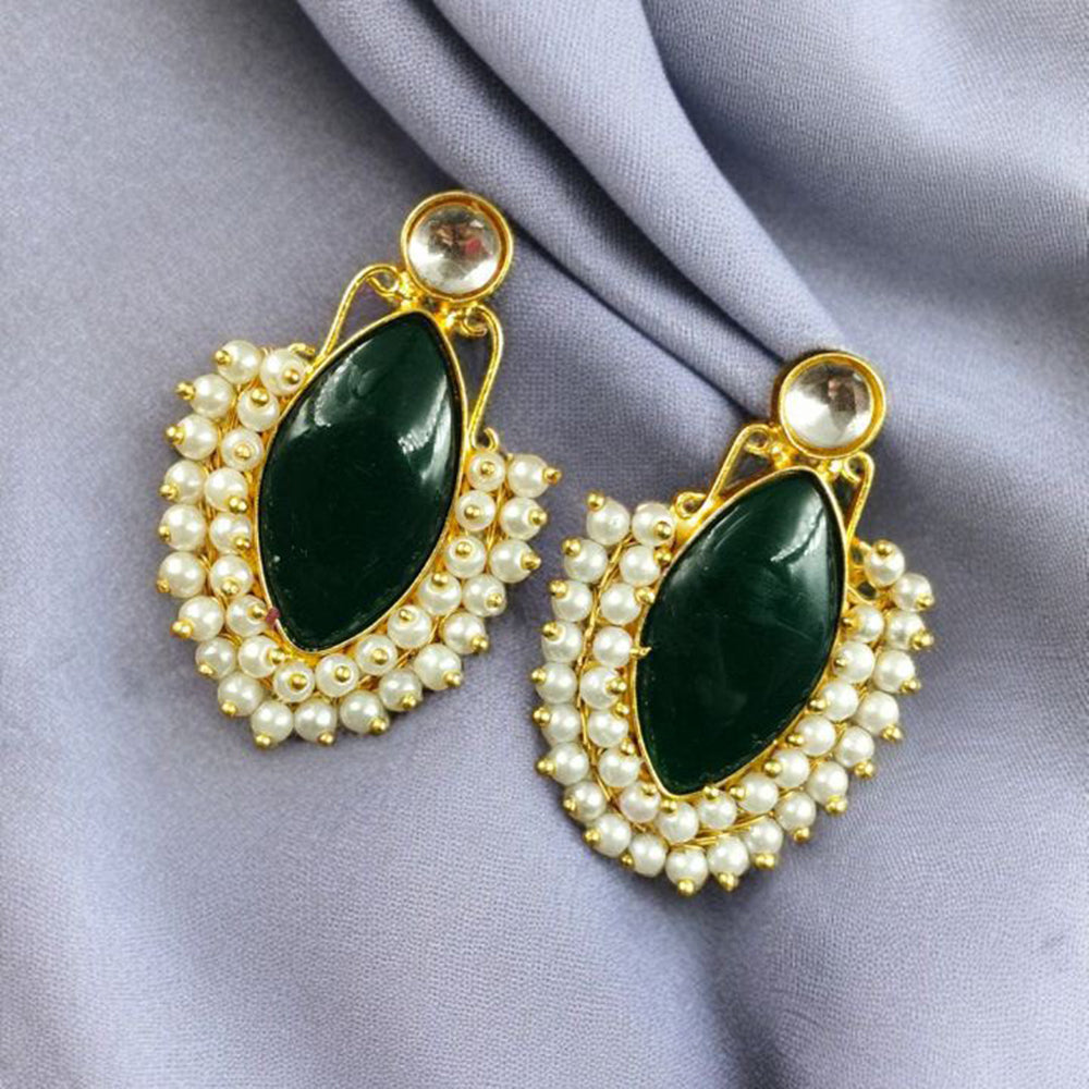 Maharani Jewels Gold Plated Pearls Dangler Earrings