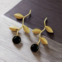 Maharani Jewels Gold Plated Pota Stone Traditional Dangler Earrings