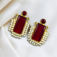 Maharani Jewels Gold Plated Pearls Dangler Earrings