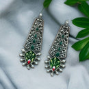 Maharani Jewels Designer Oxidised Pota Stone Dangler Earrings for Women