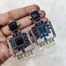 Maharani Jewels Inspired Oxidised Plated Pota & Pearl Detailing Dangler Earrings