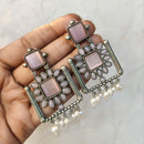 Maharani Jewels Inspired Oxidised Plated Pota & Pearl Detailing Dangler Earrings
