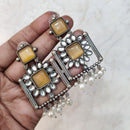 Maharani Jewels Inspired Oxidised Plated Pota & Pearl Detailing Dangler Earrings