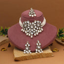Maharani Jewels Gold Plated Kundan And Pearl Choker Necklace Set