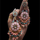 Maharani Jewels Gold Plated Meenakari And Beads Dangler Earrings