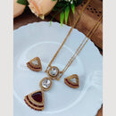 Maharani Jewels Golden Hour Glam Austrin Stone Long Necklace Set