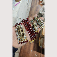 Maharani Jewels Austrian Stone Temple Long Necklace Set
