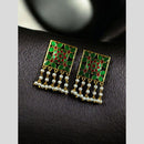 Maharani Jewels Heritage Meenakari Accents Beaded Dangler Earrings