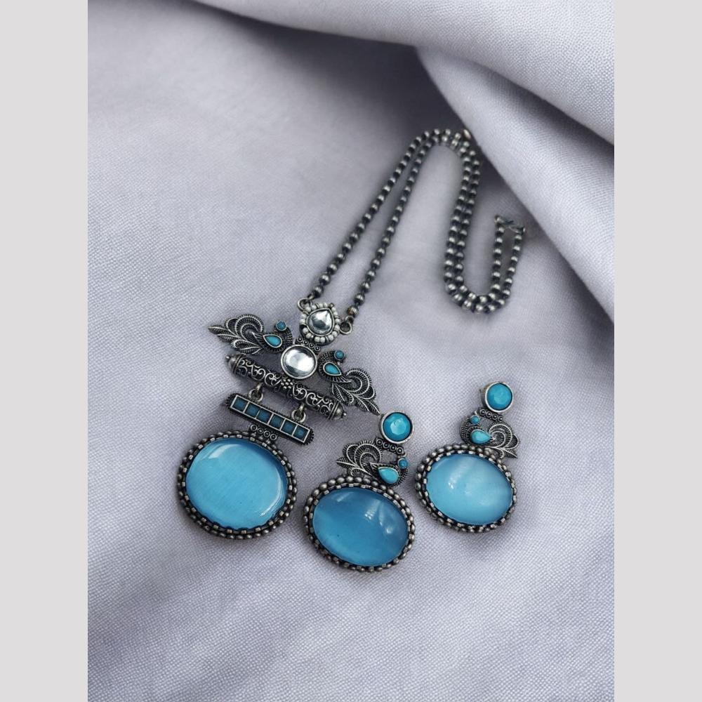 Maharani Jewels  Royal Noir Elegance Long Necklace Set