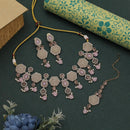 Maharani Jewels Pota Stone and Crystals With Mangtikka Necklace Set