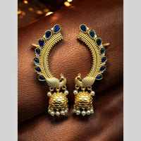 Maharani Jewels Peacock Design Pota Stone Ear cuff Jhumki Earrings