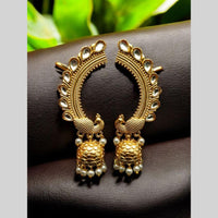 Maharani Jewels Peacock Design Pota Stone Ear cuff Jhumki Earrings