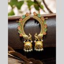 Maharani Jewels Peacock Design Pota Stone Ear cuff Jhumki Earrings