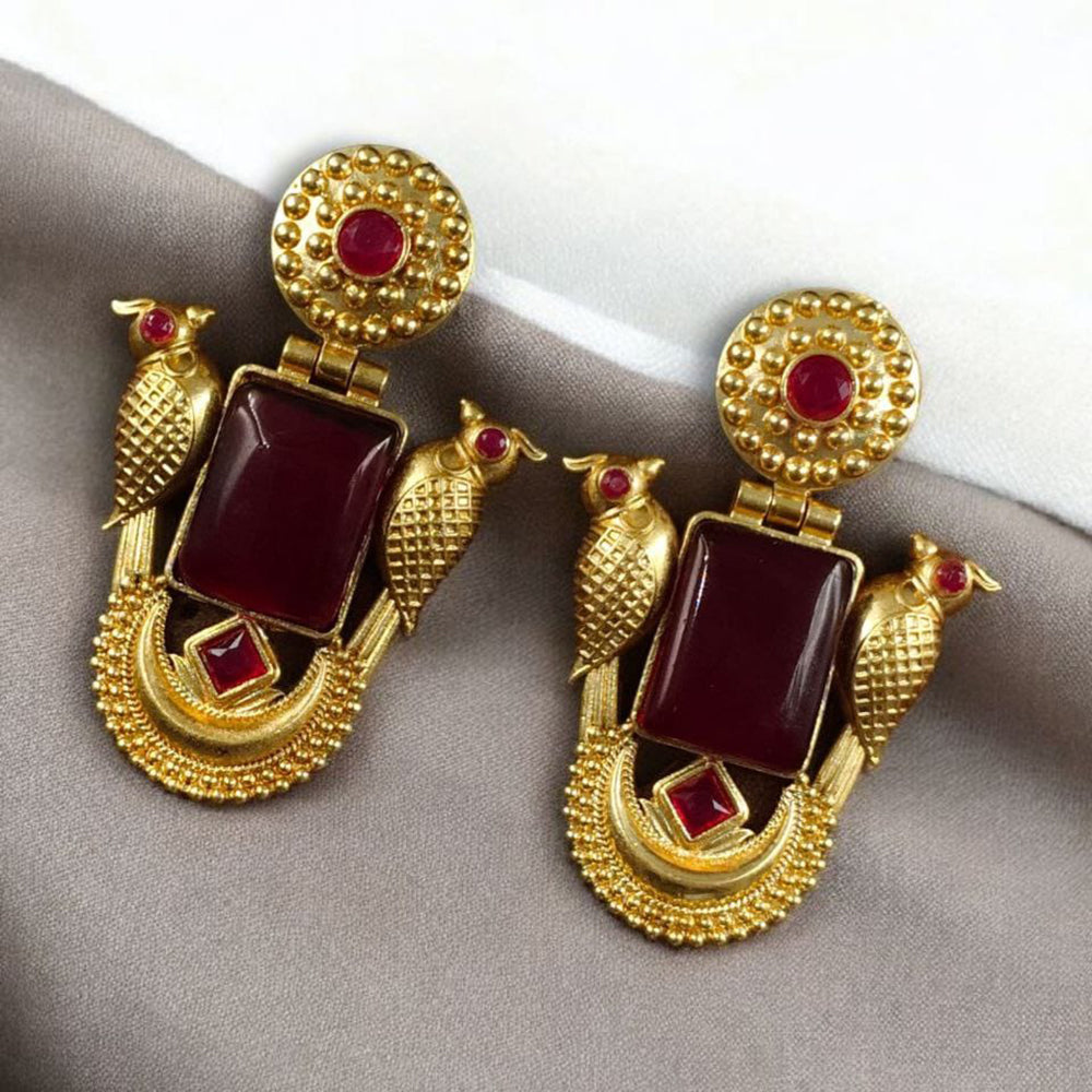 Maharani Regal Shine Pota Stone Dangler Earrings