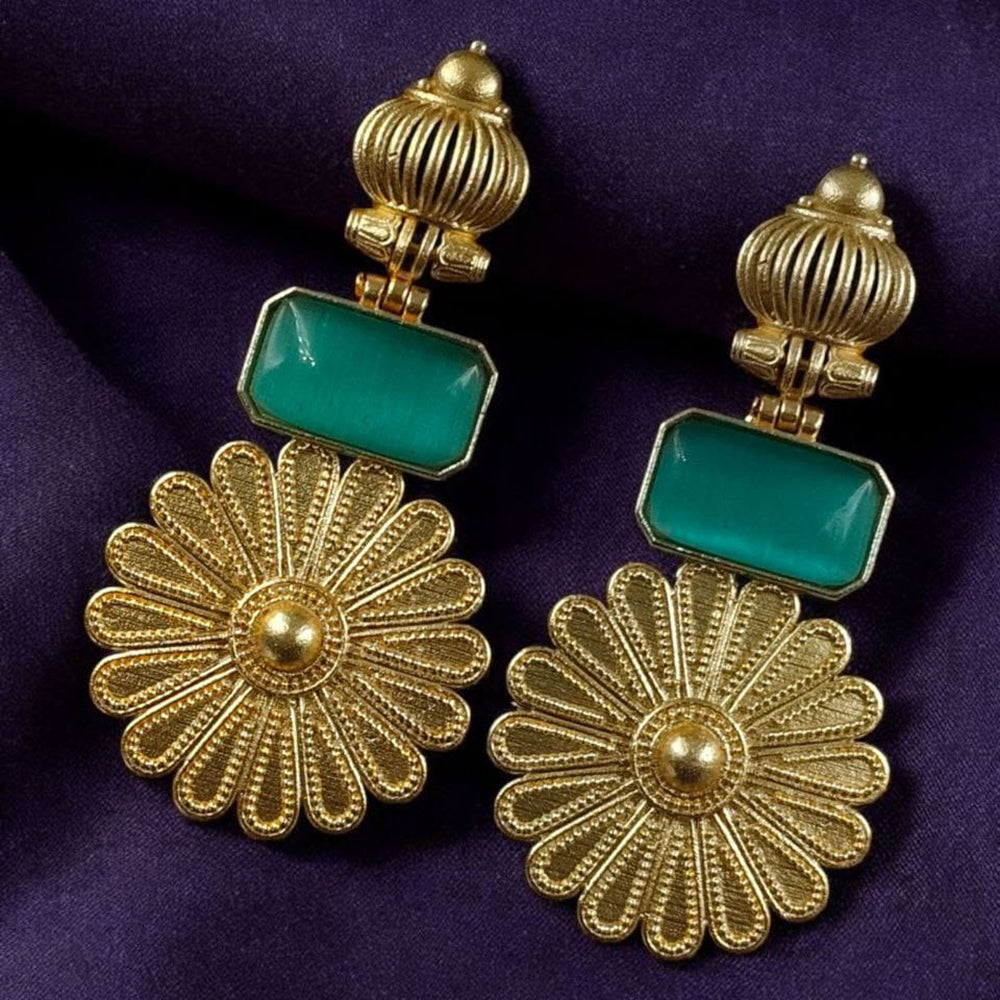 Maharani Regal Shine Pota Stone Dangler Earrings
